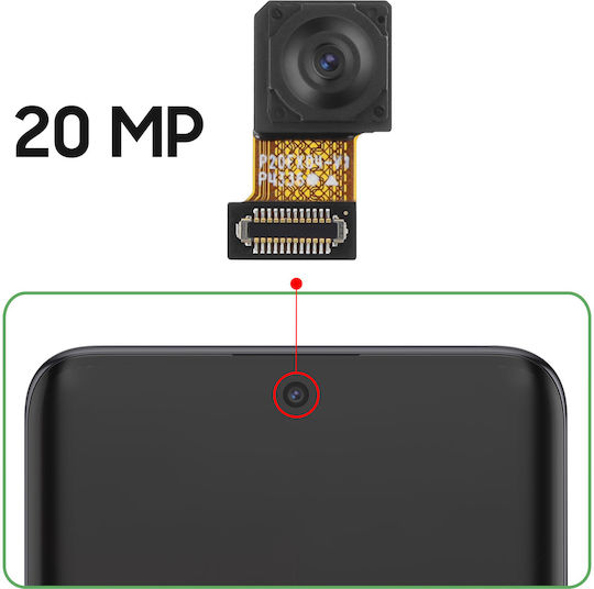 Clappio 20mpx Front Camera Connection Ribbon Xiaomi Poco X7 Black