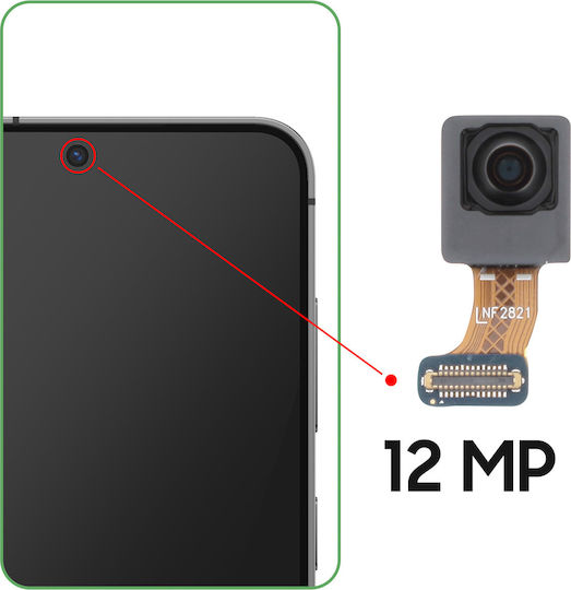 Clappio 12mp Front Camera Replacement Galaxy S24 S24 Plus Black Silver