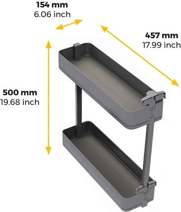 Emuca Closet Expanding with Brakes Grey 8382135