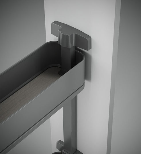 Emuca Grey Expanding Closet Mechanism with Brakes 8382235