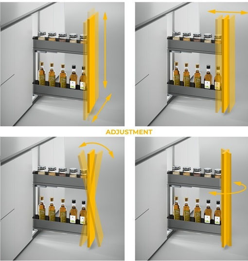 Emuca Expanding Closet Mechanism with Brakes Grey 8381935
