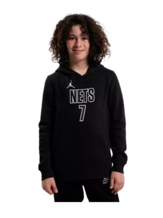 Kinder-Sweatshirt mit Kapuze und Taschen Schwarz NBA Brooklyn Nets