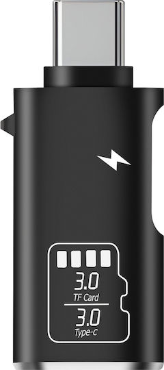 Linq Micro-sd Кард Рийдър Към Usb-c 5 Gbps Трансфер 10w Usb-c Зареждане Черен