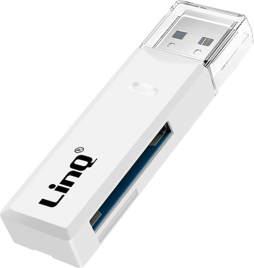 Linq SD Micro SD Card Reader USB 3.0 Connection Speed Up to 5 Gbps White