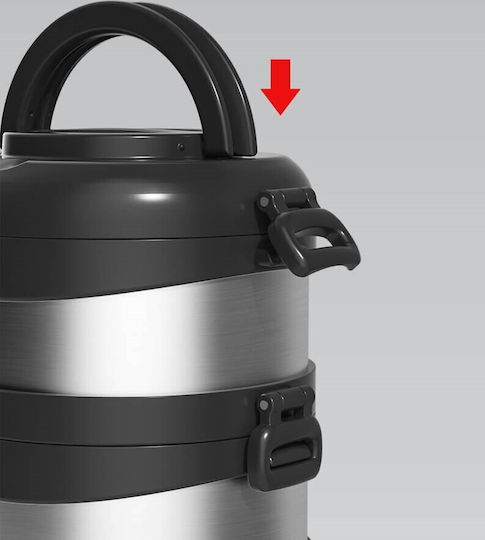 Maestro Plastic / Stainless Steel Thermos Bottle 1.5L Black