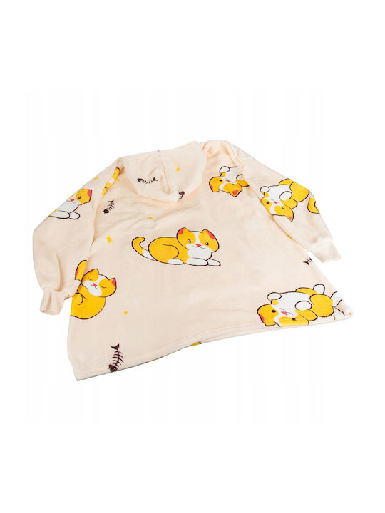Verk Group Furry Blanket with Sleeves 78x80cm Brown