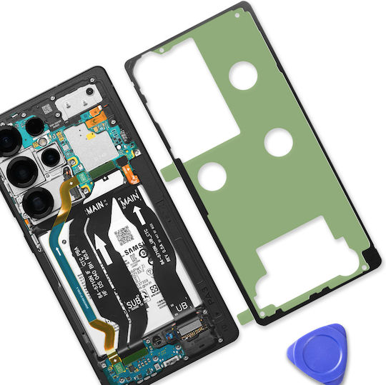 Clappio Rear Window Adhesive Galaxy S25 Ultra Compatible Replacement Green