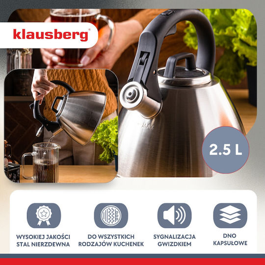 Klausberg Кана Неръждаем Сребрист 2500мл