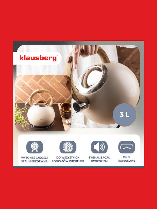 Klausberg Wasserkocher Beige 3000ml
