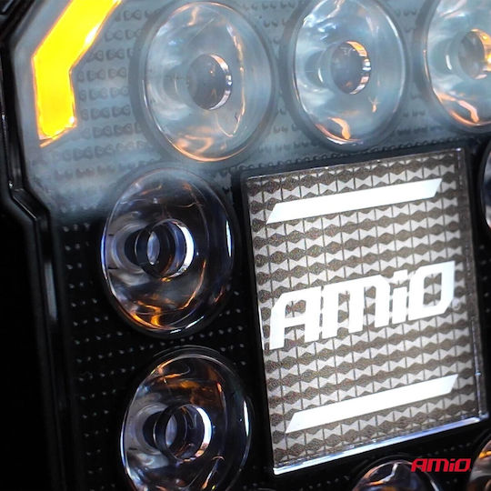 Amio Work Light Led Awl81 Spot 48w 3000lm 6500k Yellow Warning Light & Illuminated Logo 1 Piece 04425/am 04425/am 04425/am