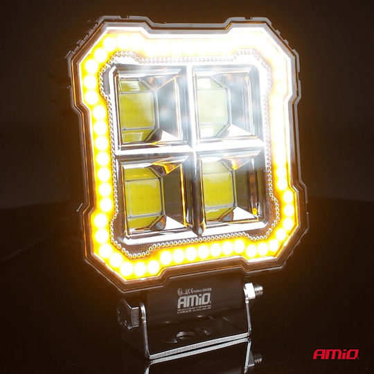 Amio Work Light Led Awl84 Flood 48w 4800lm 6500k Steady Yellow Led Bar – 9–36v 1 Piece 04428/am 04428/am 04428/am
