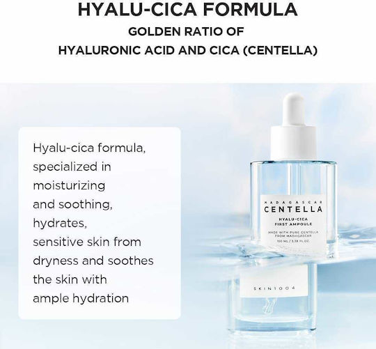Skin1004 Madagascar Centella Hyalu-cica Soothing & Moisturizing Serum Face with Niacinamide & Hyaluronic Acid for Revitalization & Nourishment 50ml