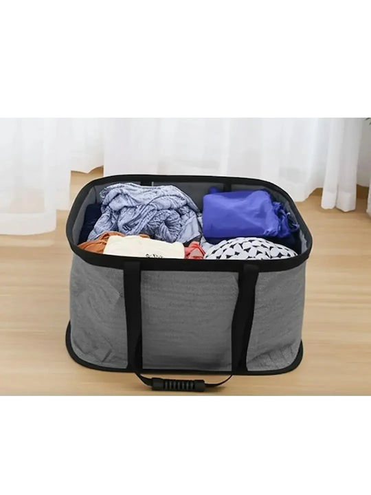 Verk Group Fabric Collapsible Gray Laundry Basket