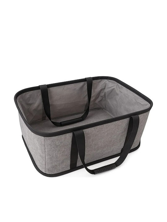 Verk Group Fabric Collapsible Gray Laundry Basket