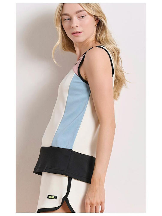 Living It Up Women's Athletic Blouse Sleeveless Ecru