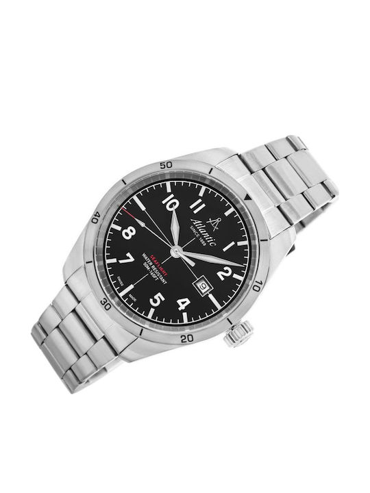 Men's Watch 44mm Battery with Silver Stainless Steel Bracelet