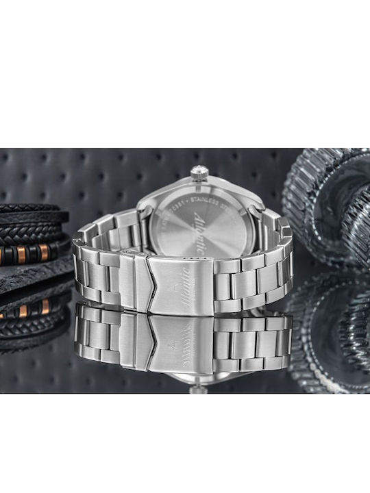 Men's Watch 44mm Battery with Silver Stainless Steel Bracelet