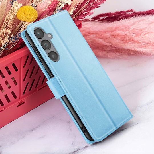 Zanaé Wallet Mobile Phone Case Galaxy A16 Stand Function Magnetic Tab Light Blue