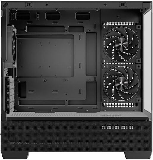 CG380 3F Gaming Midi Tower Computer Case with Side Window and ARGB Lighting Black
