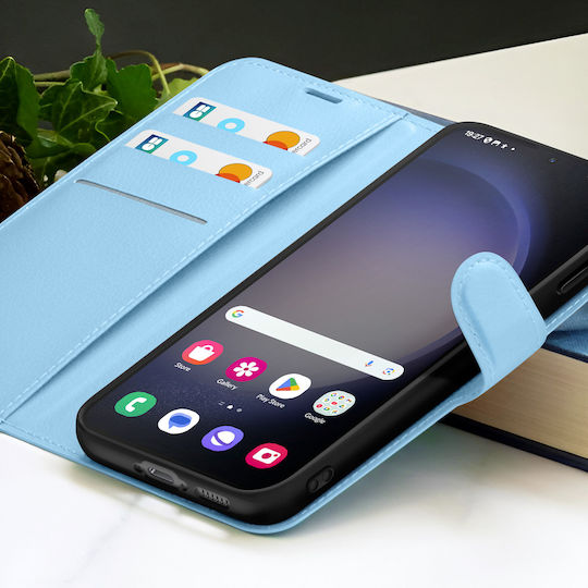 Zanaé Brieftasche Hülle Galaxy S23 Stand Funktion Magnetischer Klappe Hellblau