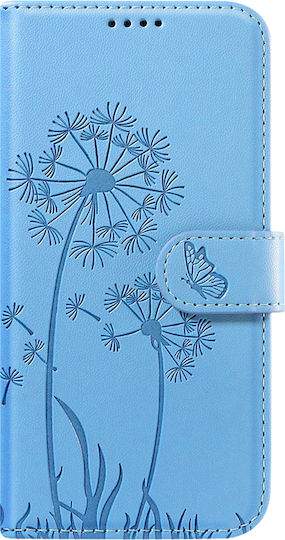 Zanaé Wallet Case Iphone 7 8 Se 2022 Premium Design Flowers Butterfly Light Blue