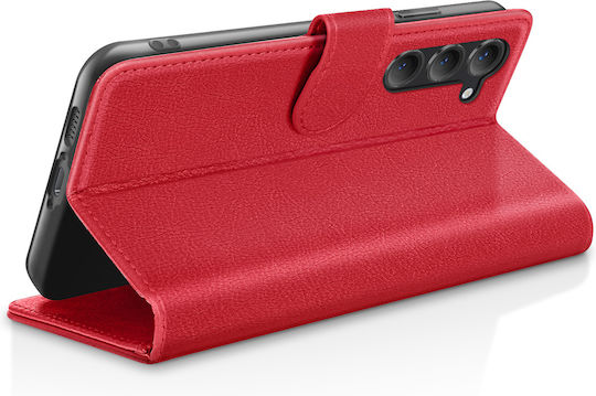 Zanaé Wallet Case Galaxy S23 Stand Function Magnetic Flap Red