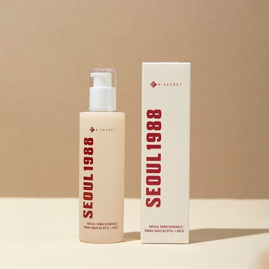 K-Secret Seoul 1988 Snail Mucin 97% + Rice Καταπραϋντικό & Ενυδατικό Essence Προσώπου με Έκκριμα Σαλιγκαριού & Υαλουρονικό Οξύ για Λάμψη & Ακμή 100ml