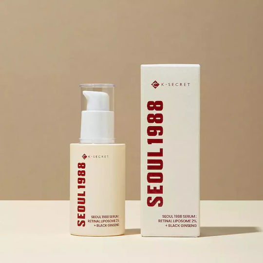 K-Secret Seoul 1988 Retinal Liposome 2% + Black Ginseng Αντιγηραντικό Serum Προσώπου & Ματιών με Bakuchiol & Ρετινάλη για Λάμψη & Αποτοξίνωση 30ml