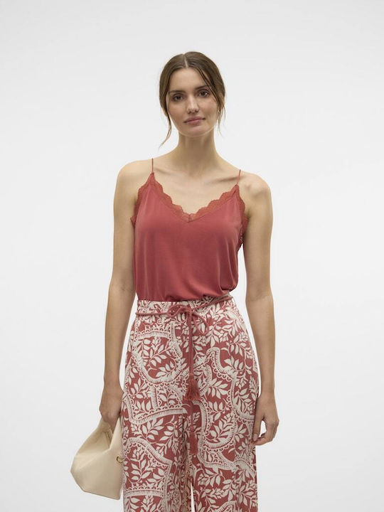 Women's Lingerie Top with Lace Marsala