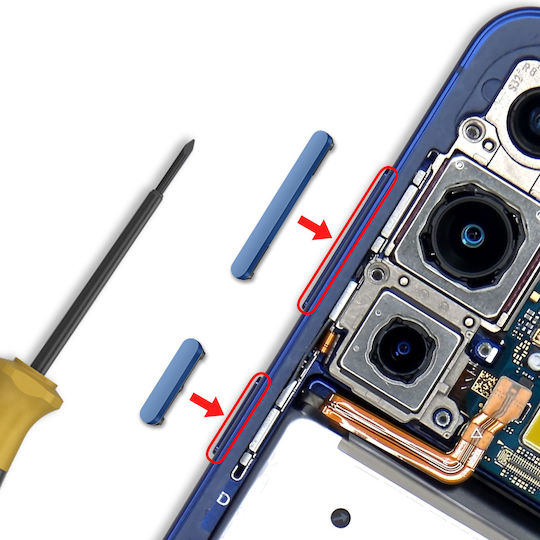 Clappio Taste De Înlocuire Buton Pornire Volum Galaxy S25 Galaxy S25 Plus Albastru Închis