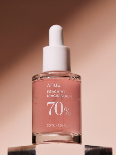 Anua Peach 70 Niacin Anti-aging Serum Face with Niacinamide & Hyaluronic Acid 30ml