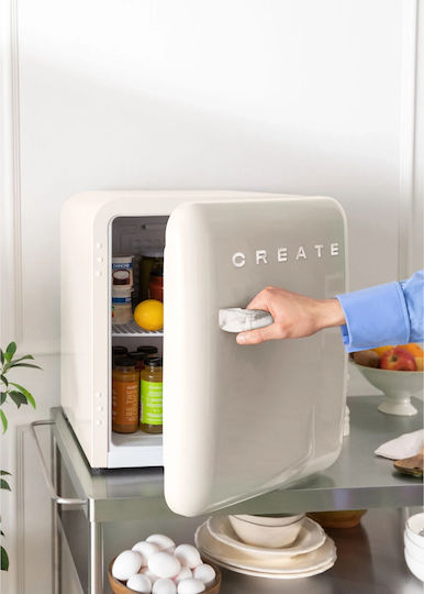 Create Retro Mini Bar 48lt Υ50xΠ44xΒ49εκ. Cream/marble