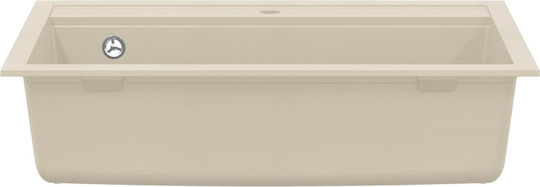 vidaXL Inset Kitchen Sink Made of Liquid Granite M79.5xP50.5cm Beige