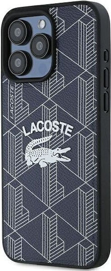 Lacoste Monogram Vintage Logo Magsafe Back Cover Plastic Navy Blue (iPhone 15 Pro)
