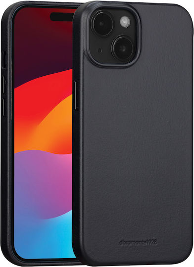 dbramante1928 Back Cover Δερμάτινο Μαύρο (iPhone 15)