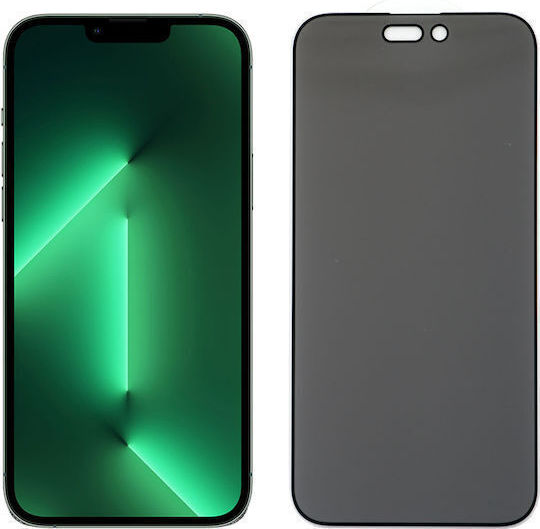 Adeziv complet Privacy Mat Full Face Tempered Glass Negru (iPhone 14 Pro) 00049839