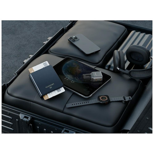 Energea Φορτιστής Χωρίς Καλώδιο GaN με 2 Θύρες USB-C 45W Power Delivery Γκρι (Travelgo)