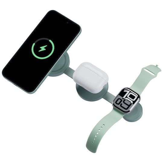 Bazic Încărcător Magsafe 15W Pistachio (Bazic GoMag Trio 2)