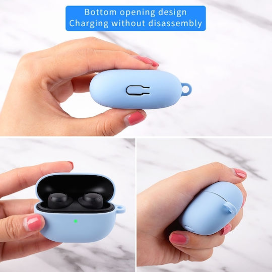 Θήκη Σιλικόνης με Γάντζο σε Μαύρο χρώμα για Redmi Buds 3 Lite