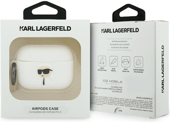 Karl Lagerfeld Charging Station with Hook in White color for Apple AirPods Pro