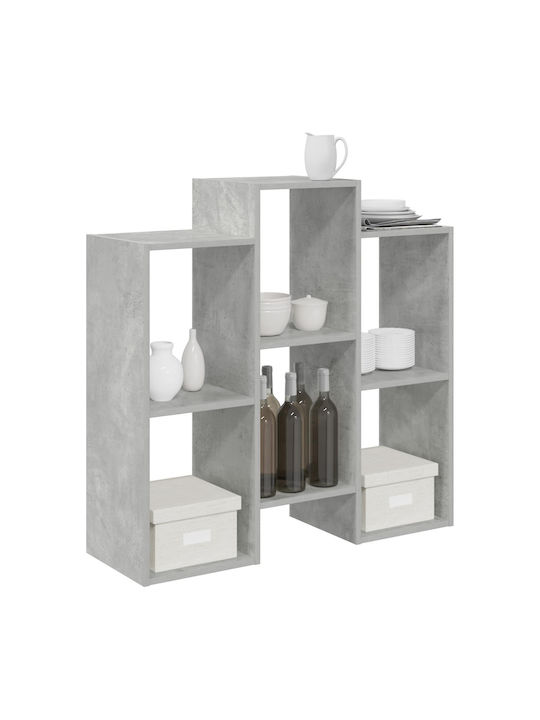 vidaXL Wohnzimmer Vitrine aus Spanplatte Grau 90x30x90cm
