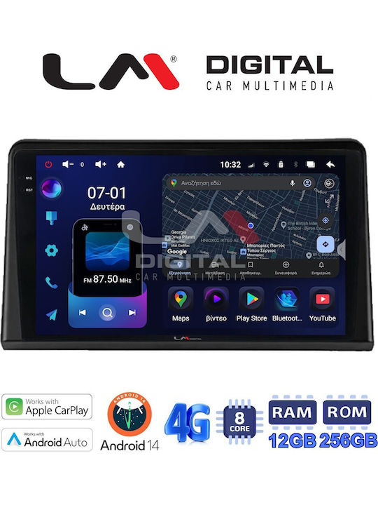 LM Digital Sistem Audio Auto pentru Renault Expres 2023 > (Bluetooth/USB/WiFi/GPS/Apple-Carplay/Android-Auto)