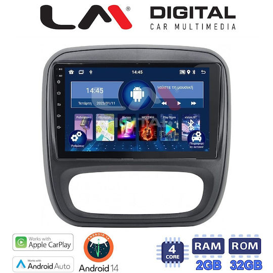 Car Audio System for Opel Vivaro Fiat Talento Nissan NV300 2014-2020 (Bluetooth/USB/WiFi/GPS/Apple-Carplay/Android-Auto)