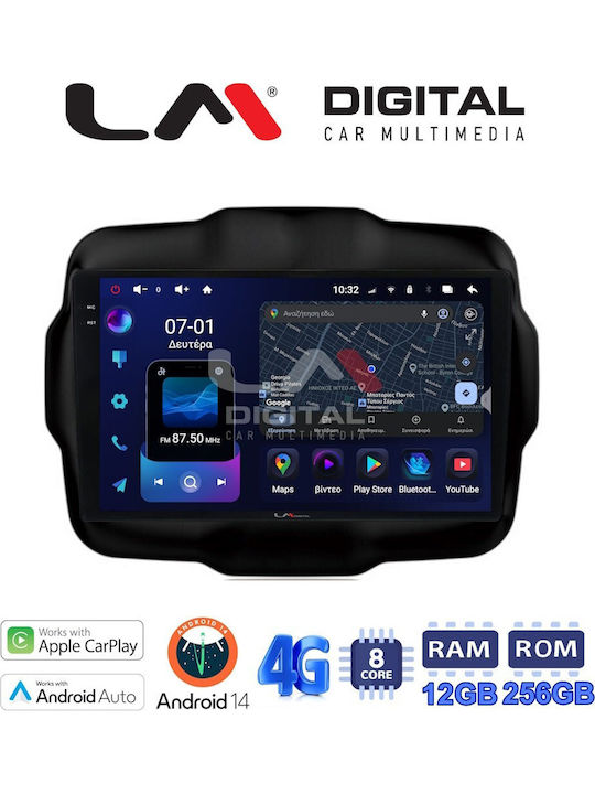 LM Digital Auto-Audiosystem für Jeep Rebell 2014> (Bluetooth/USB/WiFi/GPS/Apple-Carplay/Android-Auto)