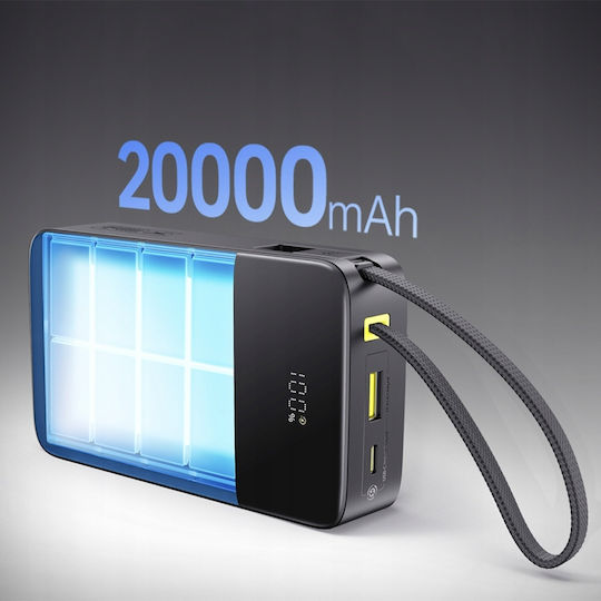 Baseus EnerFill Bipow2 Pro Power Bank 20000mAh 22.5W με Θύρα USB-A και Θύρα USB-C Cosmic Black