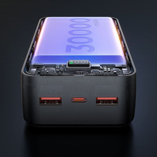 Mcdodo MC-4240 Power Bank 30000mAh 22.5W με 2 Θύρες USB-A και Θύρα USB-C Μαύρο