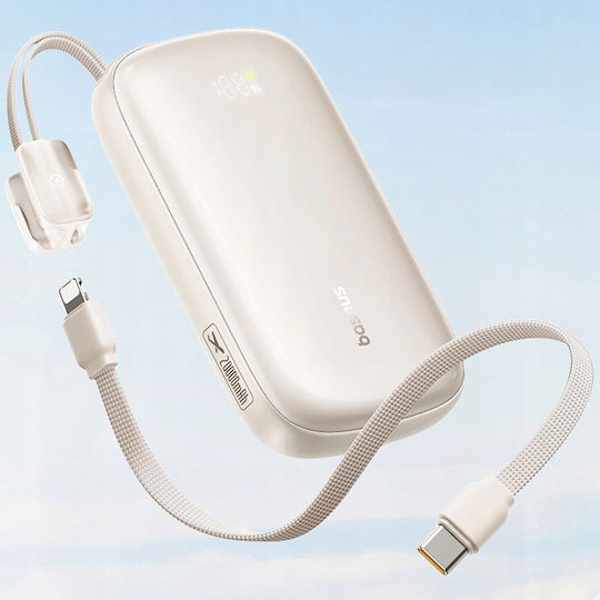 Baseus EnerFill FC21 QPow3 Ultra Външна Батерия 20000mAh 22.5W с USB-A Изходен Порт Power Delivery / Бързо Зареждане Бежова