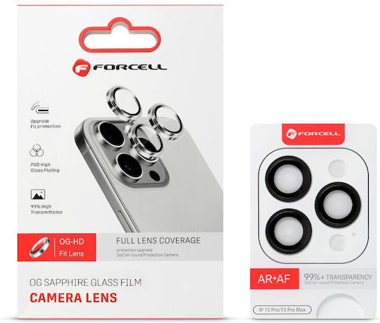 Forcell Camera Protection Tempered Glass Blue for the iPhone 15, iPhone 15 Plus