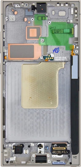 Samsung Οθόνη mit Touch-Mechanismus und Rahmen für Samsung Galaxy S24 Ultra 5G S928 (Gray)