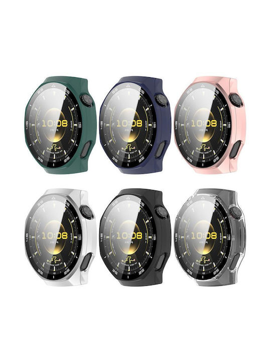Tempered Glass Film Integrated Пластмасов Калъф в Прозрачен цвят за Huawei Watch GT 6 Pro